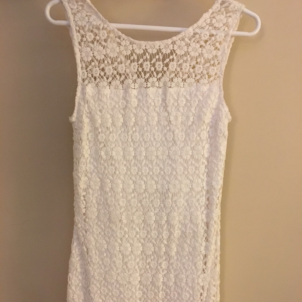 white lace dress